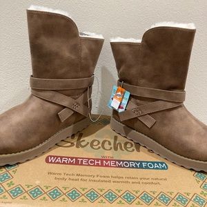 Women's Skechers, Keepsakes 2.0 - Pikes Peak Boot 44614-TPE Taupe Faux-Fur Leath